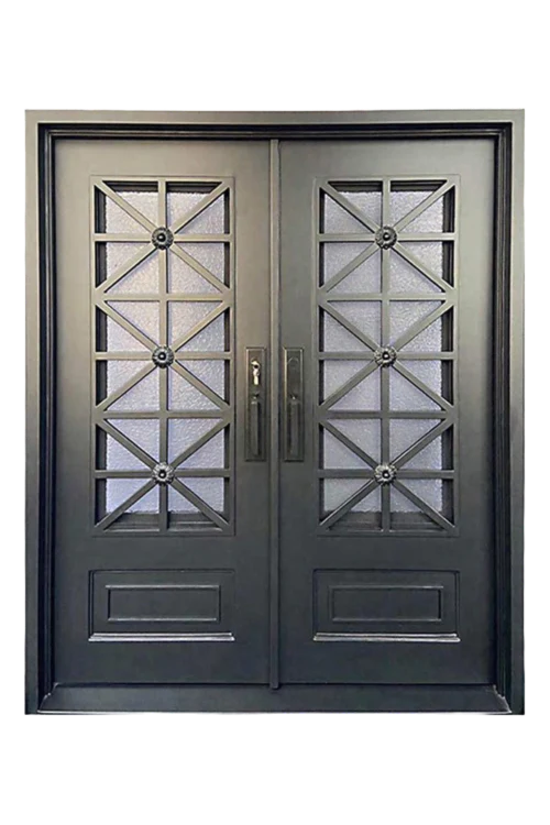 Iron Aster French Door - Omega Custom Fabrication LLC