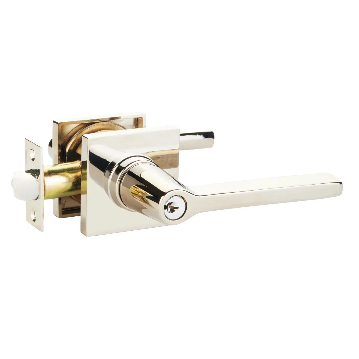 HELIOS (HLO) KEY IN LEVER SINGLE CYLINDER SQUARE ROSETTE (5122) LOCKSET IN WITH 2-3/8