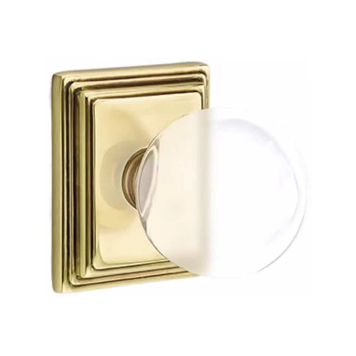 BRISTOL GLASS (BL) PRIVACY (BED/ BATH) KNOB WITH 2-3/8