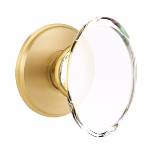 HAMPTON GLASS (HT) PRIVACY (BED/BATH) KNOB WITH 2-3/8