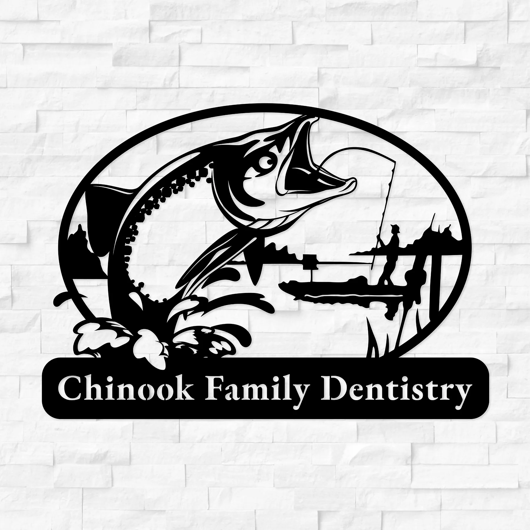 Custom Chinook Salmon Metal Wall Decor - Omega Custom Fabrication LLC
