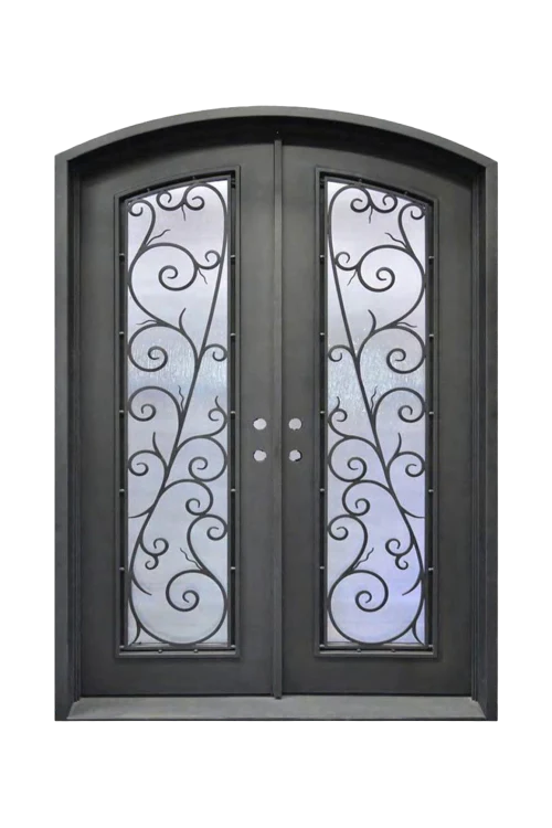 Watercress Arched Iron Door - Omega Custom Fabrication LLC