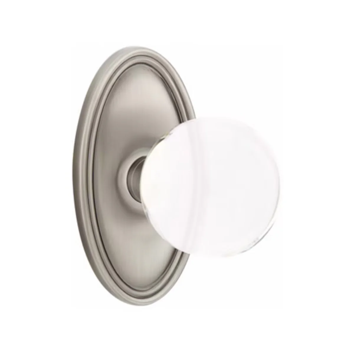 BRISTOL GLASS (BL) DUMMY (PAIR) KNOB WITH TRADITIONAL ROSETTE - Omega Custom Fabrication LLC