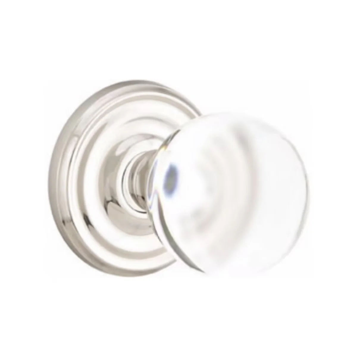 BRISTOL GLASS (BL) DUMMY (PAIR) KNOB WITH TRADITIONAL ROSETTE - Omega Custom Fabrication LLC