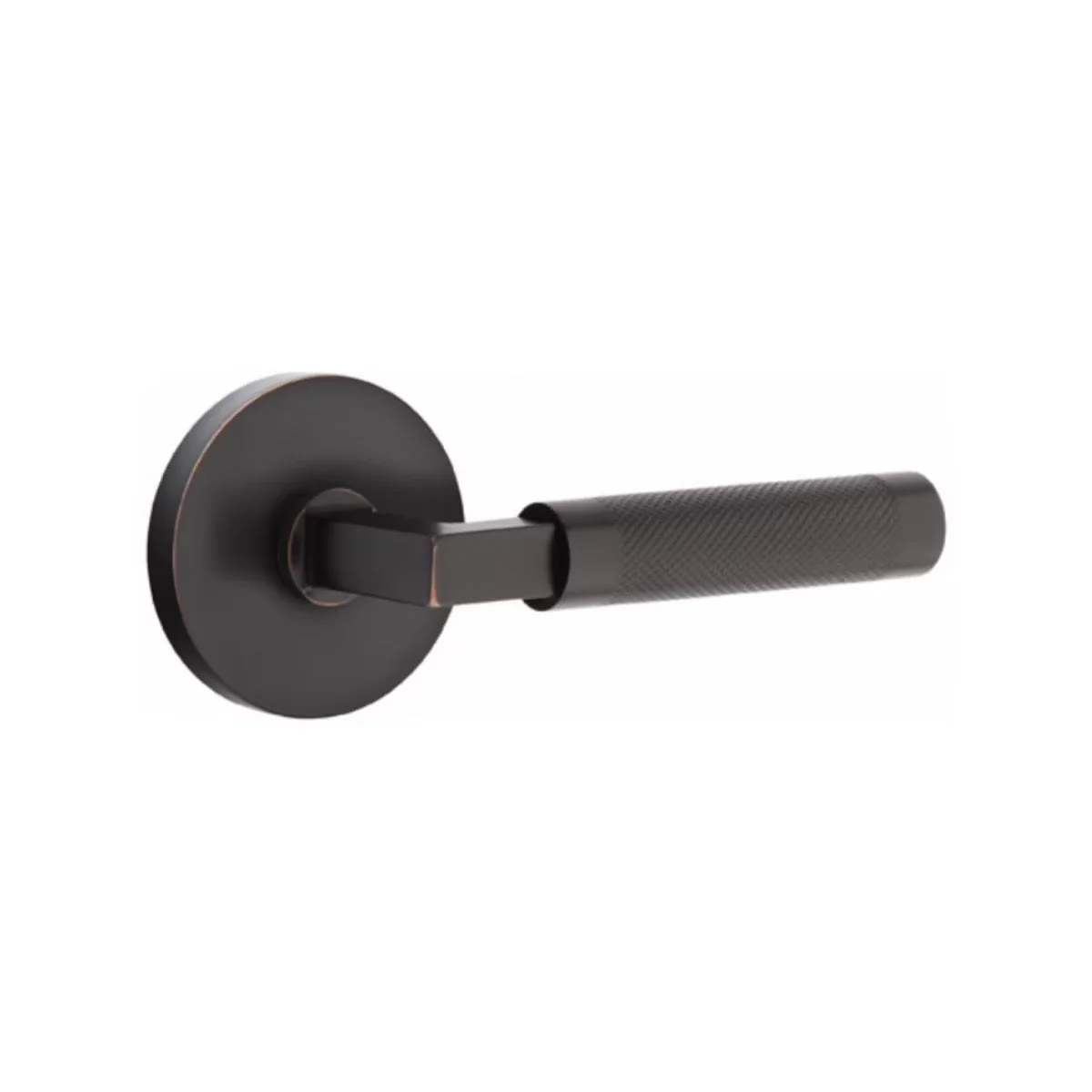 L-SQUARE KNURLED (LS.KN) PRIVACY (BED/BATH) LEVER WITH 2-3/8