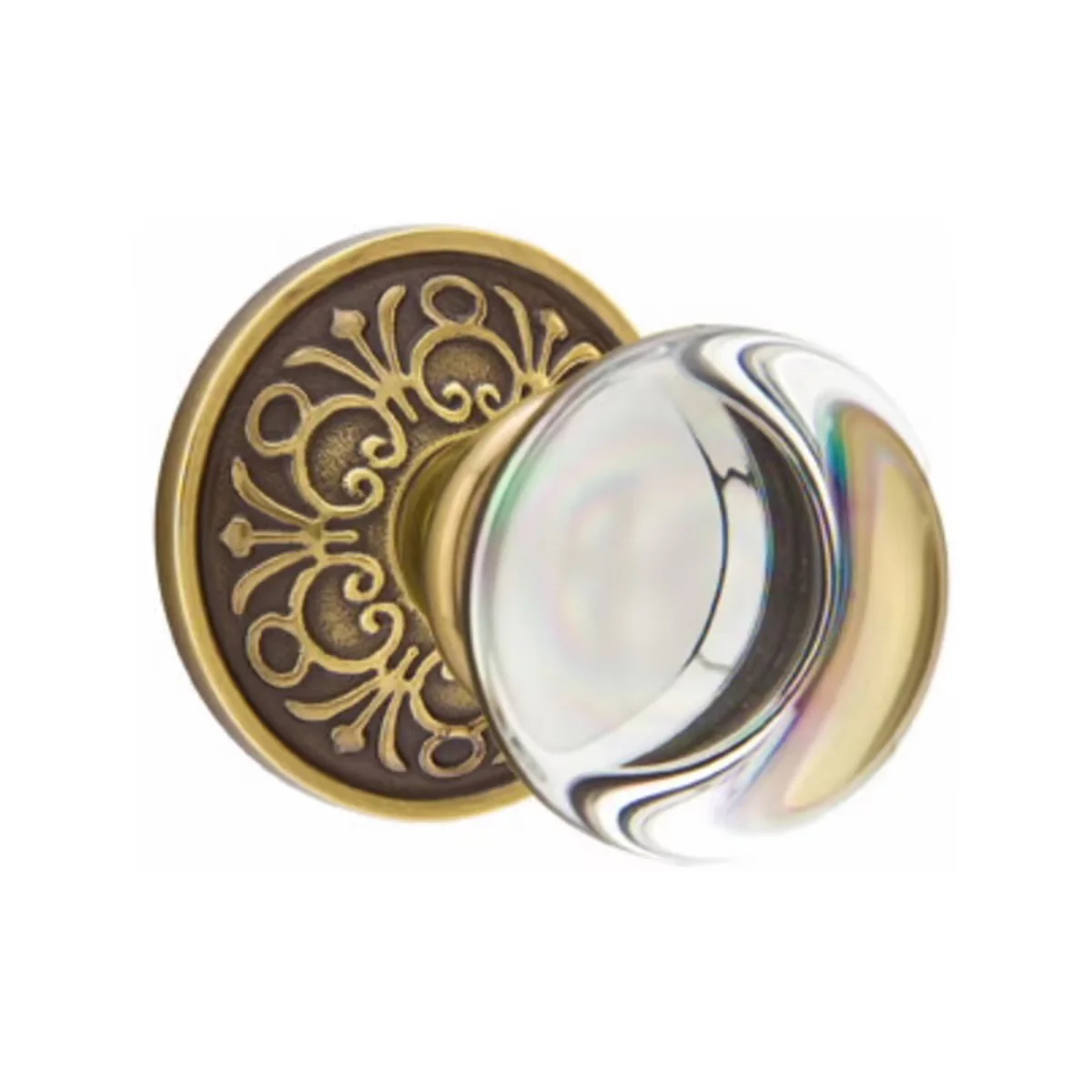 PROVIDENCE GLASS (PC) PASSAGE (HALL/CLOSET) KNOB WITH 2-3/8
