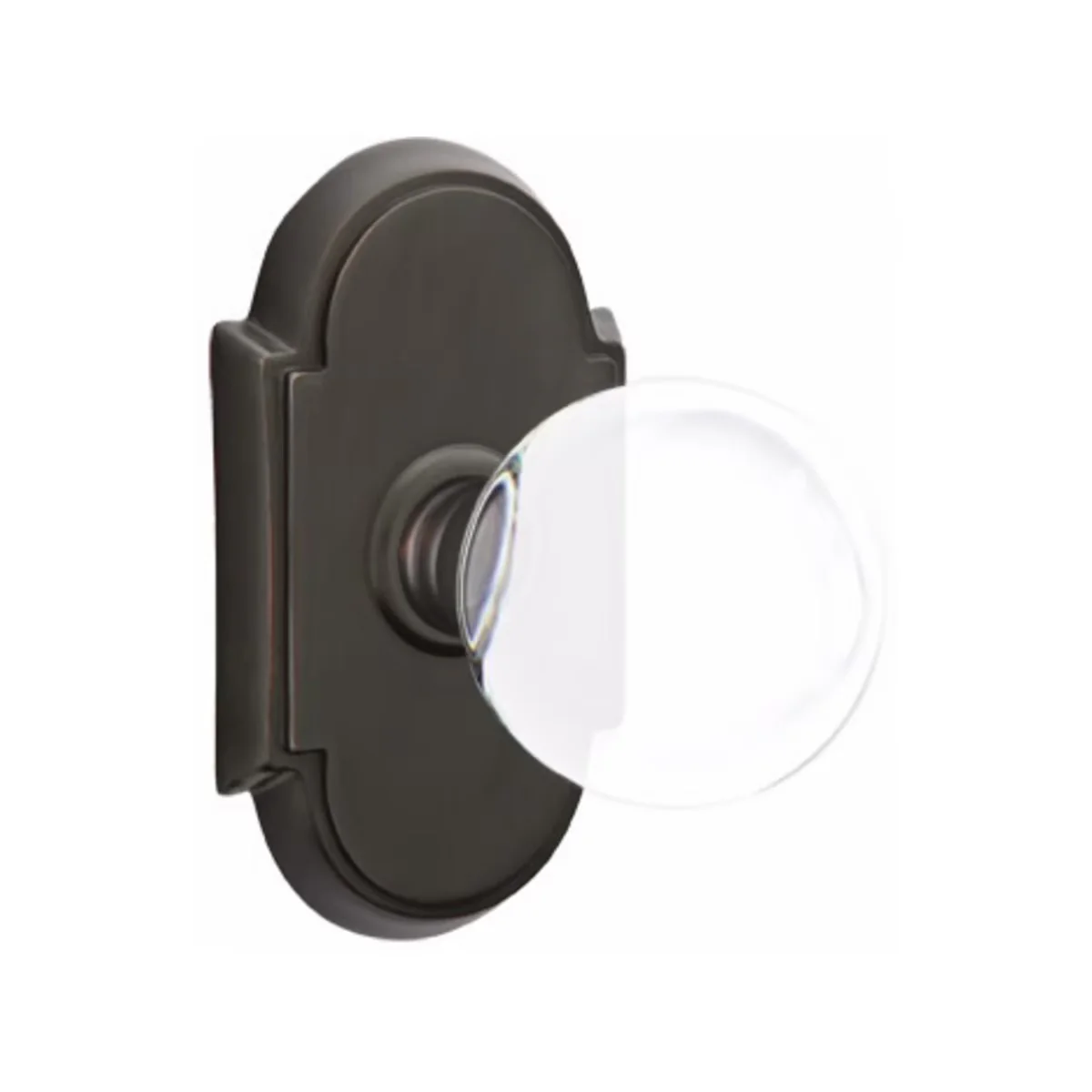 BRISTOL GLASS (BL) DUMMY (PAIR) KNOB WITH TRADITIONAL ROSETTE - Omega Custom Fabrication LLC