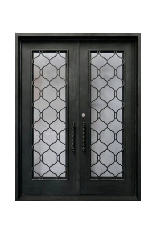 Moroccan Lattice Iron Door - Omega Custom Fabrication LLC