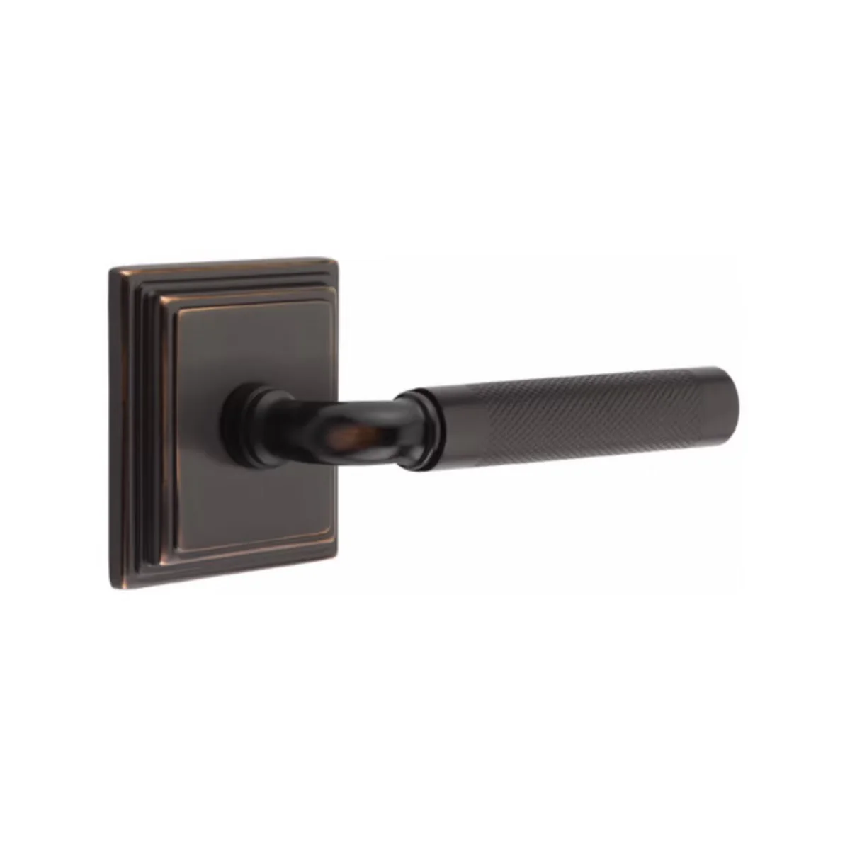 R-BAR KNURLED (RA.KN) PASSAGE (HALL/CLOSET) LEVER WITH 2-3/8