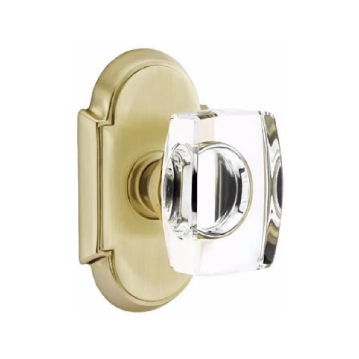 WINDSOR GLASS (WS) DUMMY (PAIR) KNOB WITH TRADITIONAL ROSETTE - Omega Custom Fabrication LLC