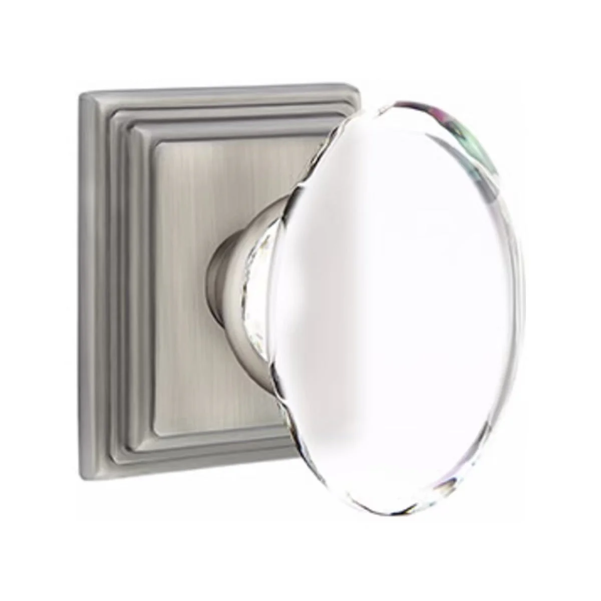 HAMPTON GLASS (HT) PASSAGE (HALL/CLOSET) KNOB WITH 2-3/8