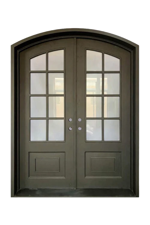 Belmont Arch Iron Door - Omega Custom Fabrication LLC