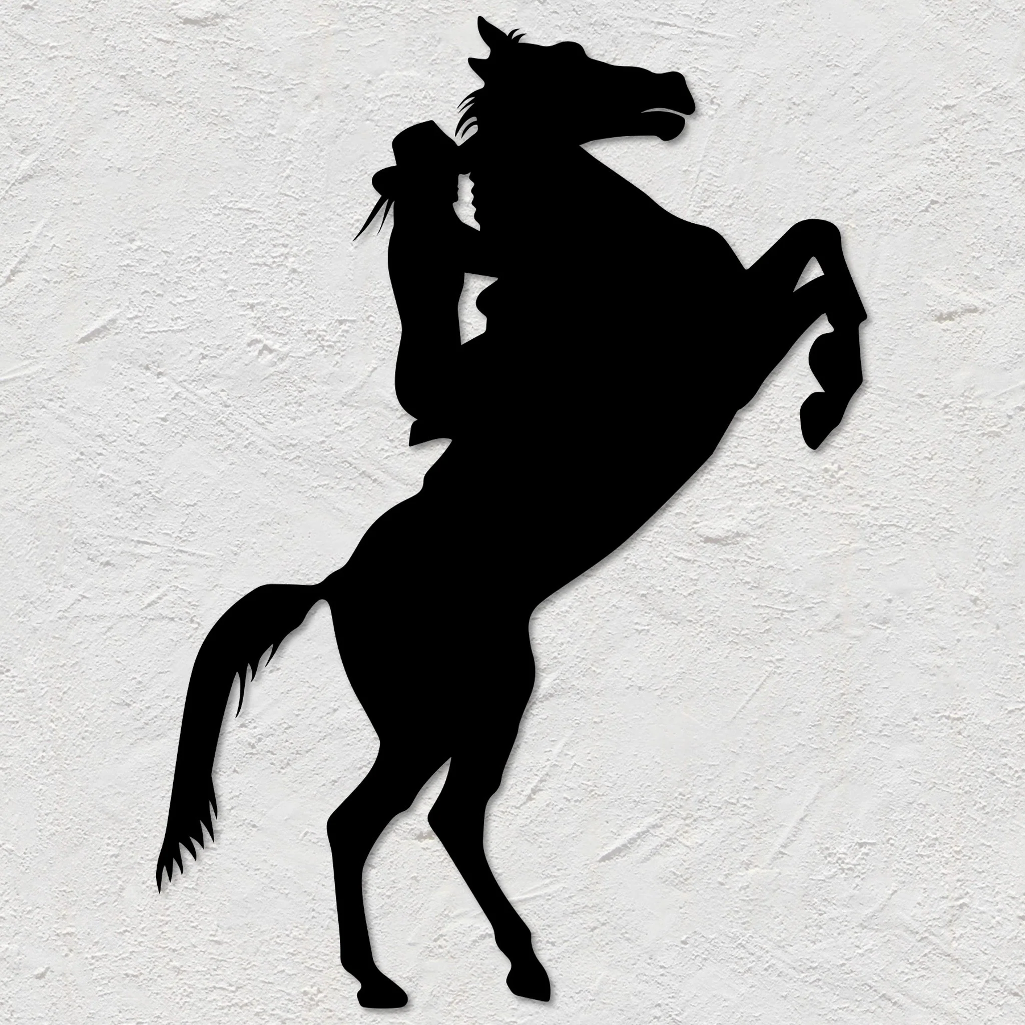Cowgirl Metal Wall Art - Omega Custom Fabrication LLC