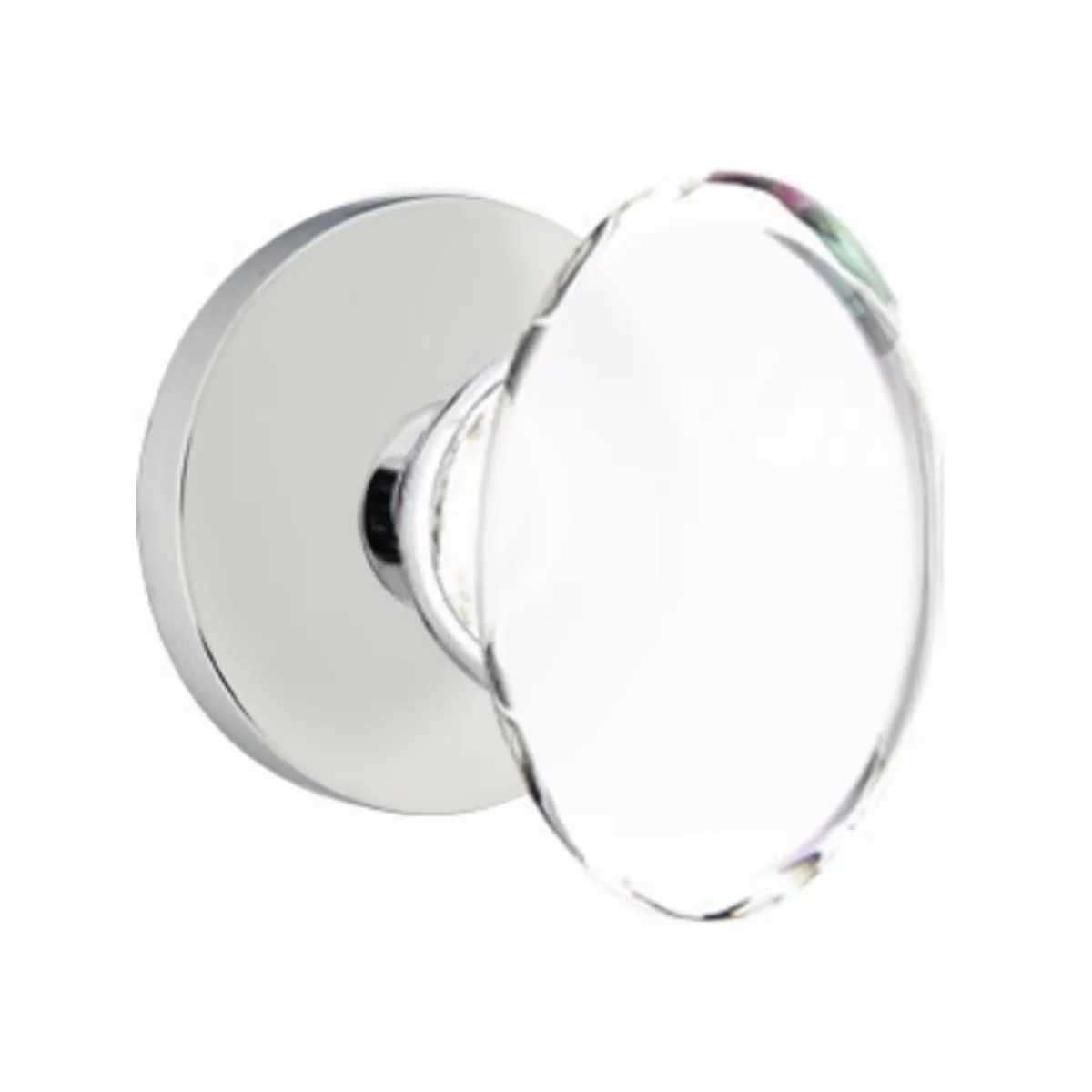 HAMPTON GLASS (HT) DUMMY (PAIR) KNOB WITH MODERN ROSETTE - Omega Custom Fabrication LLC