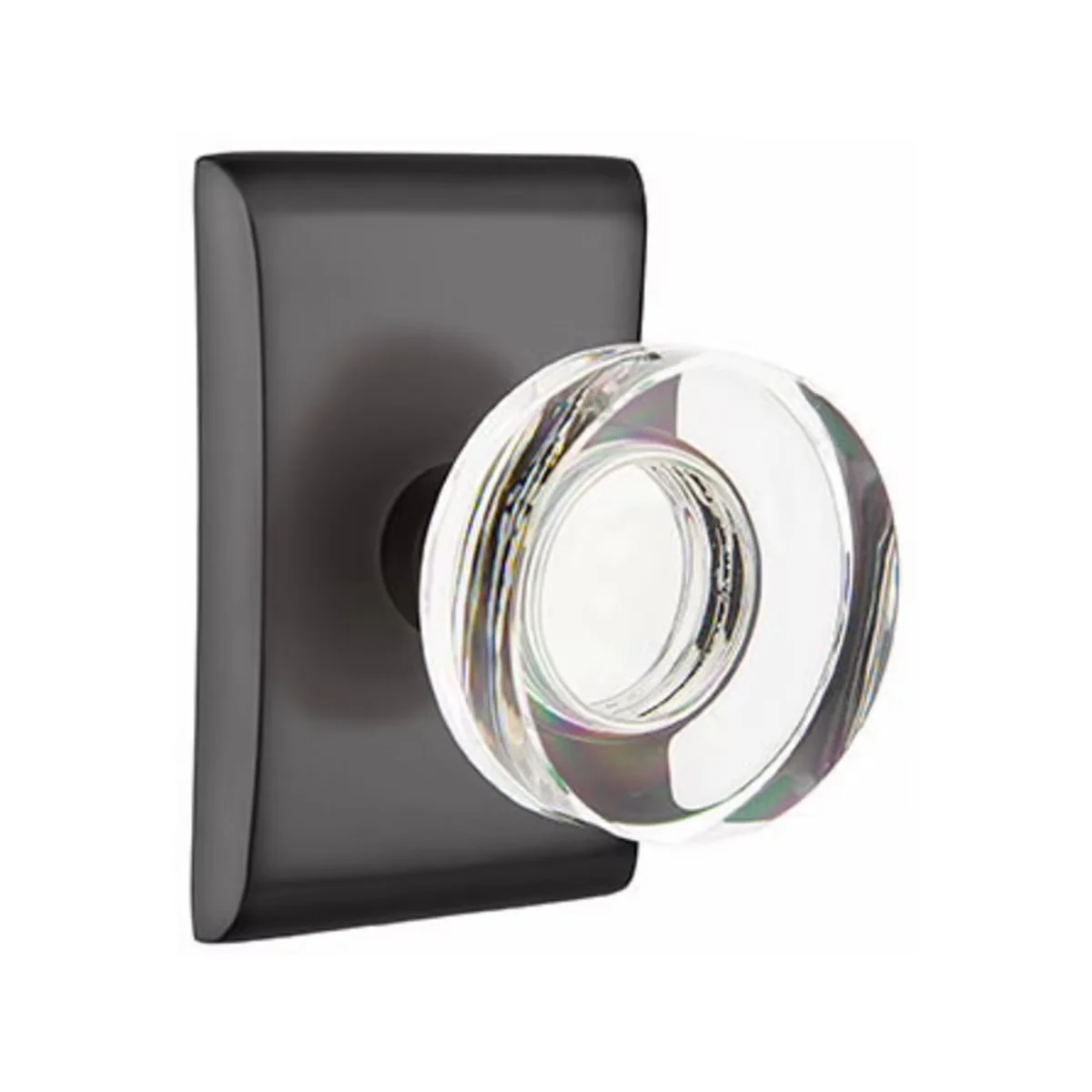 MODERN DISC GLASS (MDC) PASSAGE (HALL/CLOSET) KNOB WITH 2-3/8
