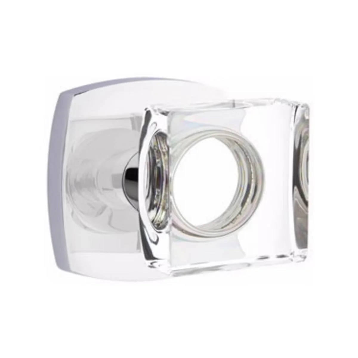 MODERN SQUARE GLASS (MSC) PRIVACY (BED/BATH) KNOB WITH 2-3/8