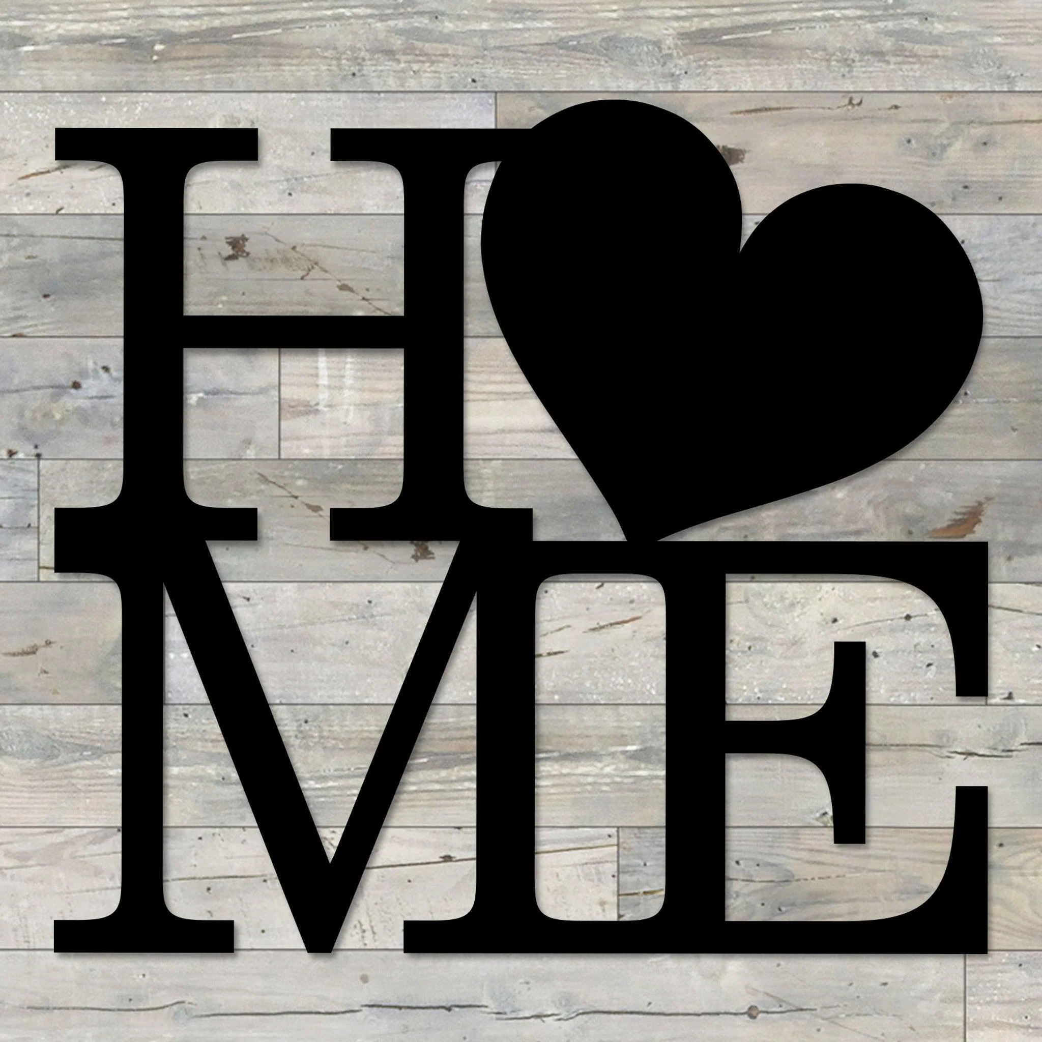 Home With Heart Metal Wall Art - Omega Custom Fabrication LLC