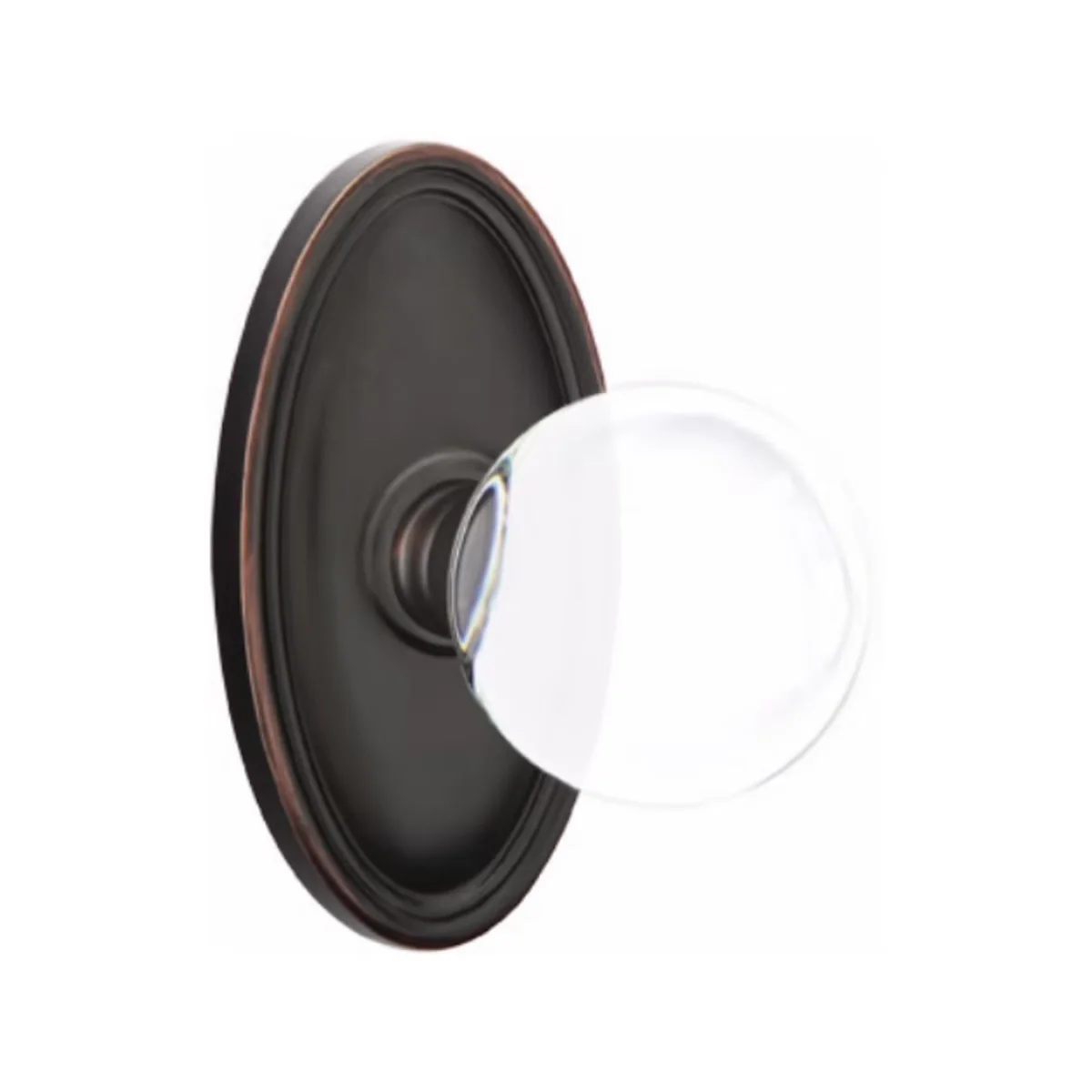 BRISTOL GLASS (BL) DUMMY (PAIR) KNOB WITH TRADITIONAL ROSETTE - Omega Custom Fabrication LLC