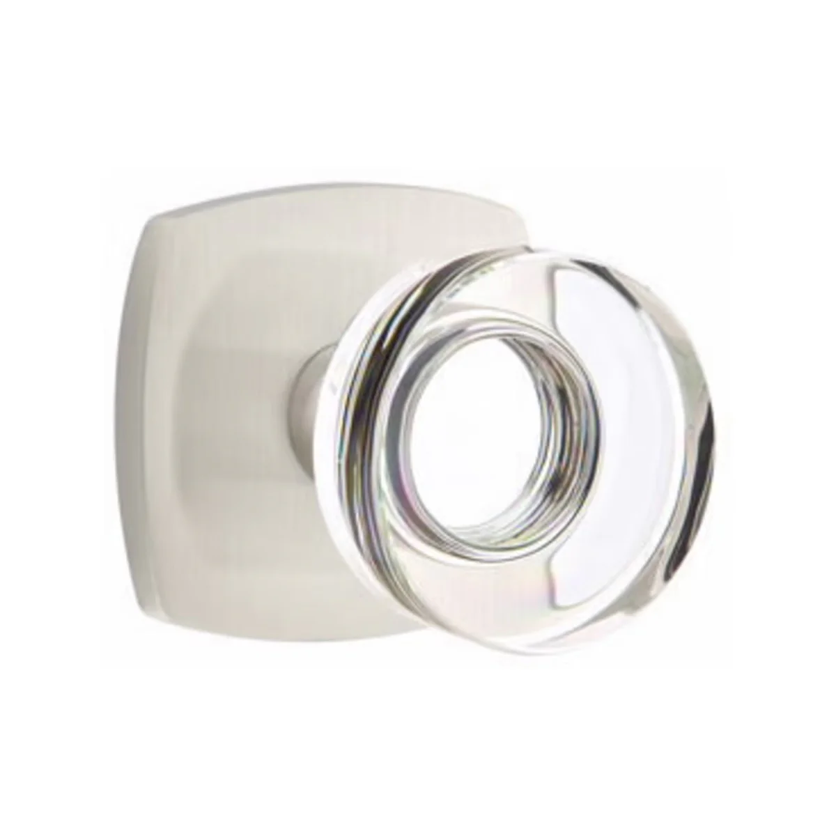 MODERN DISC GLASS (MDC) PASSAGE (HALL/CLOSET) KNOB WITH 2-3/8