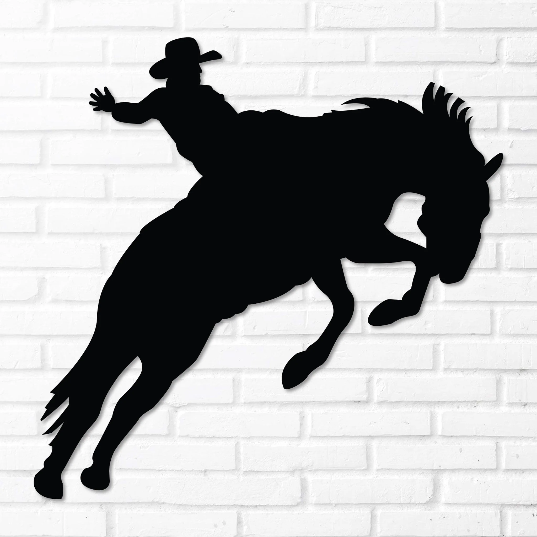 Cowboy Metal Wall Art - Omega Custom Fabrication LLC