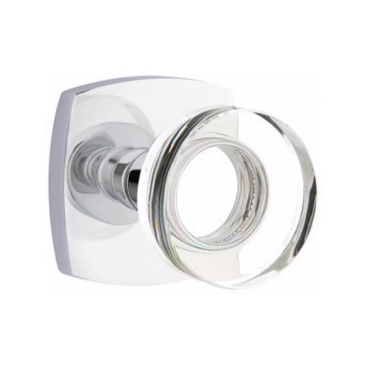 MODERN DISC GLASS (MDC) PRIVACY (BED/BATH) KNOB WITH 2-3/8