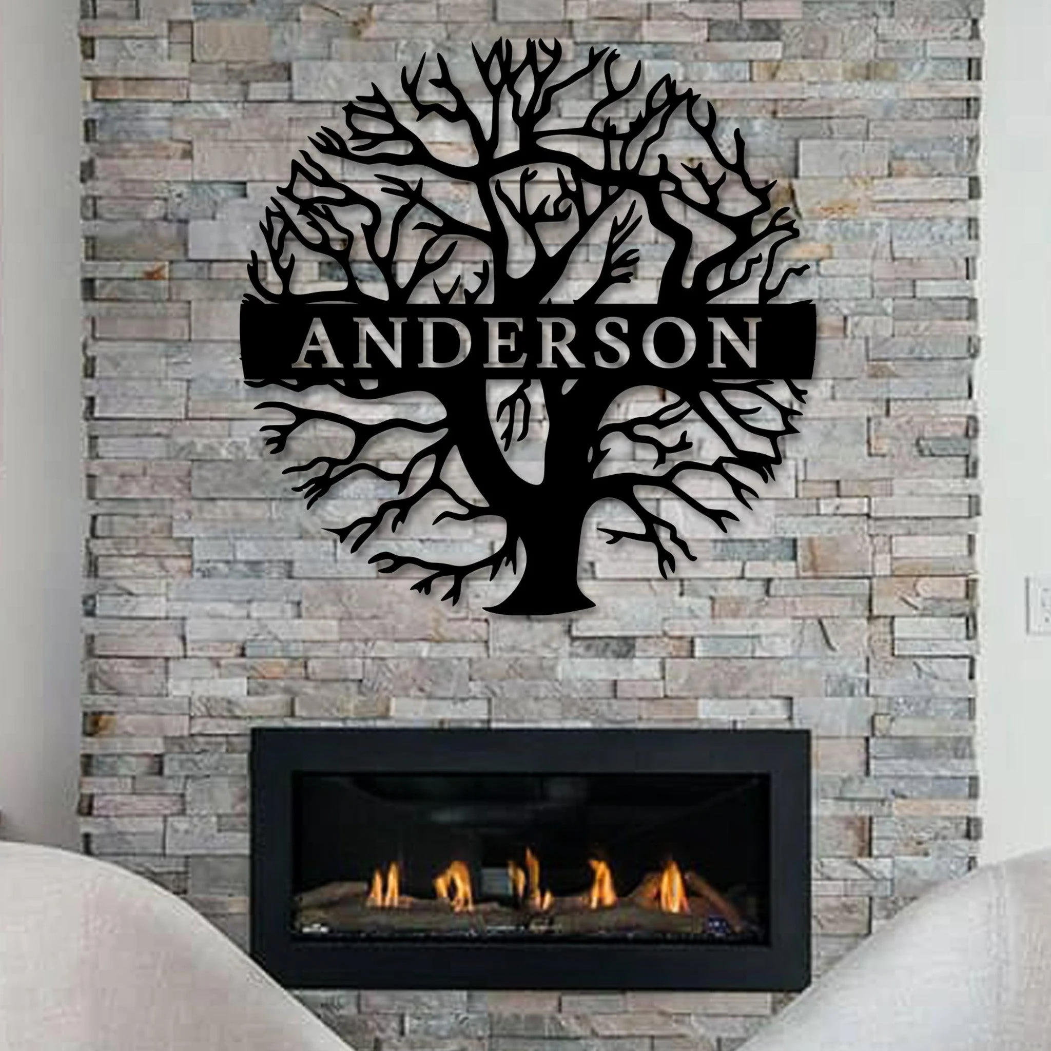 Custom Round Tree Metal Wall Decor - Omega Custom Fabrication LLC