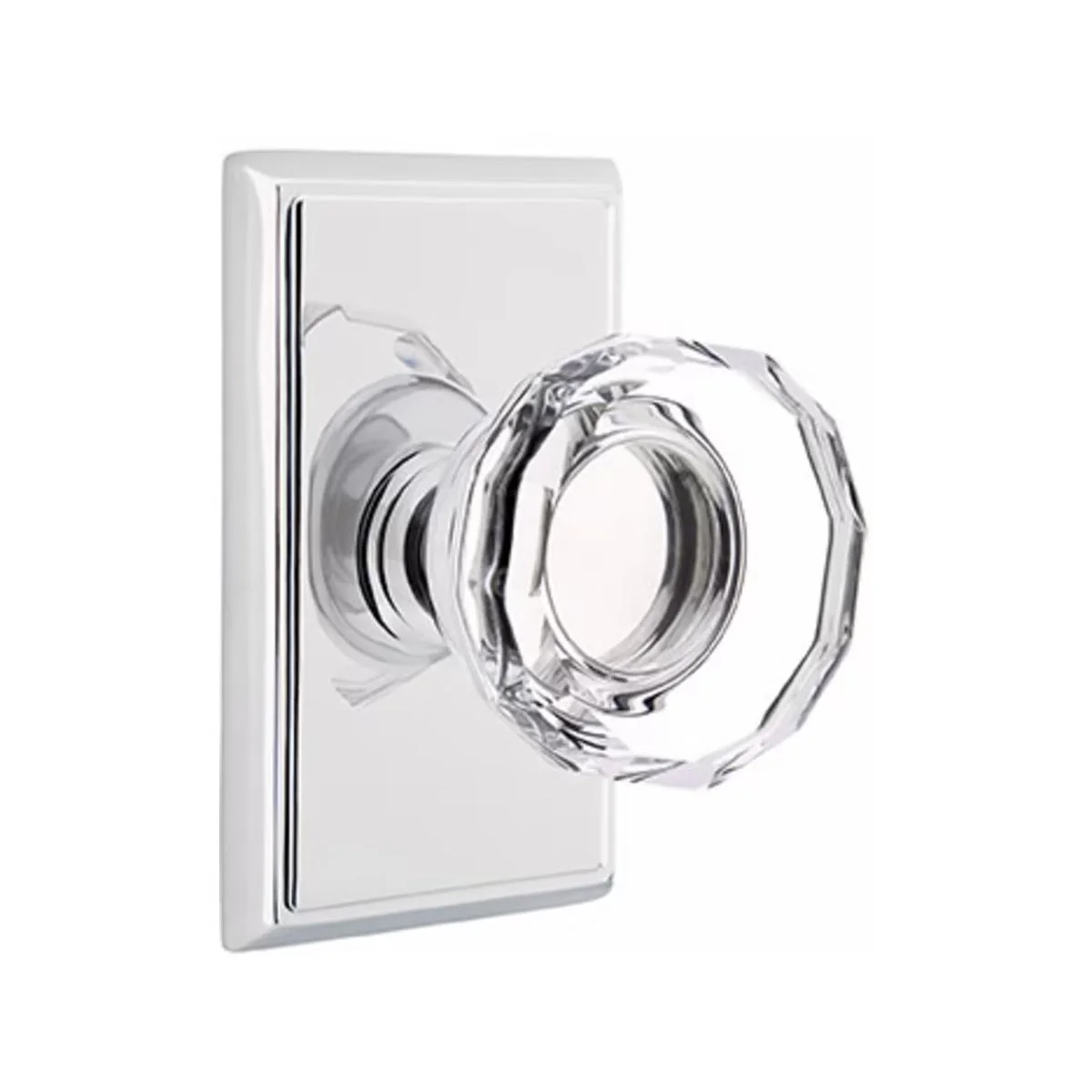 LOWELL GLASS (LW) PRIVACY (BED/BATH) KNOB WITH 2-3/8