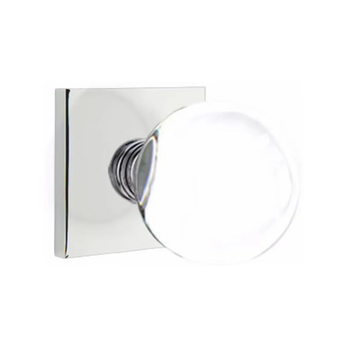 BRISTOL GLASS (BL) DUMMY (PAIR) KNOB WITH MODERN ROSETTE - Omega Custom Fabrication LLC