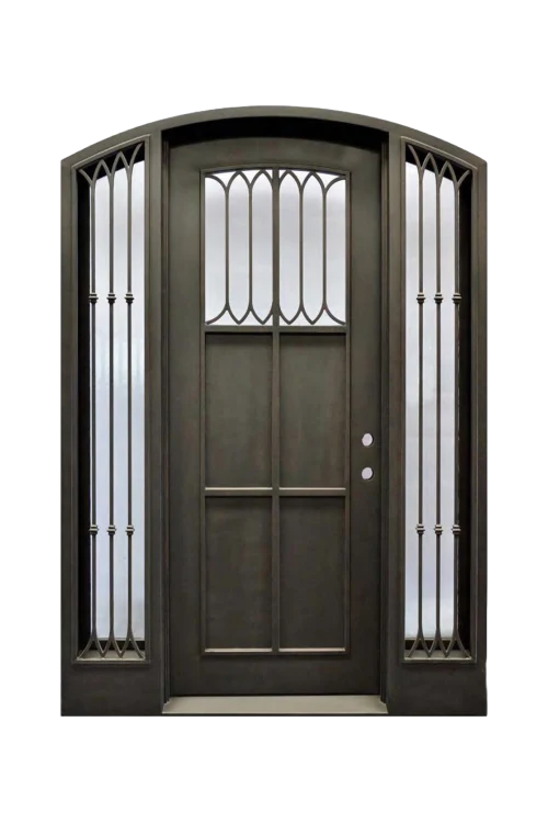 Linear Luxe Single Iron Door - Omega Custom Fabrication LLC