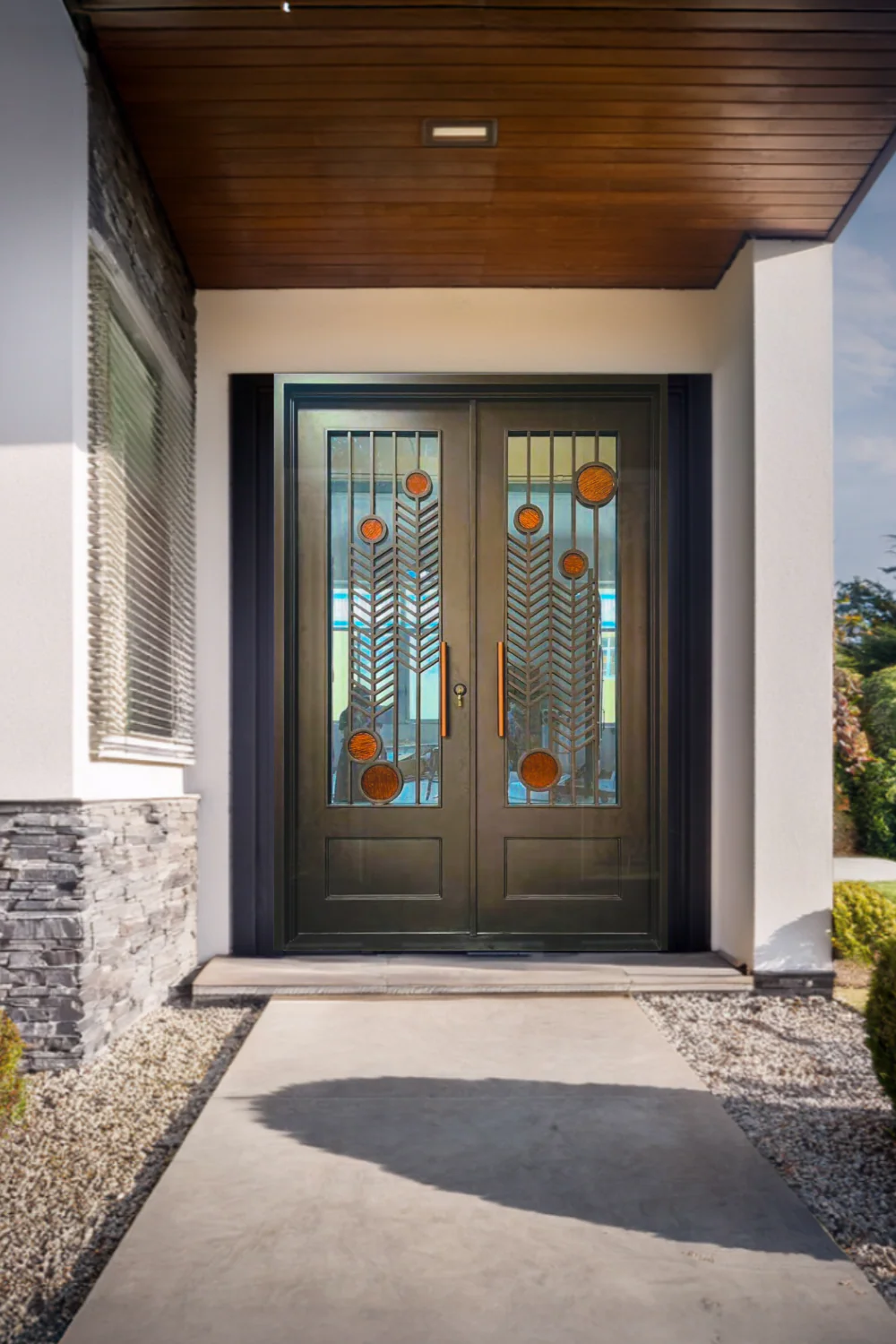 Modern Mirage Iron Door - Omega Custom Fabrication LLC