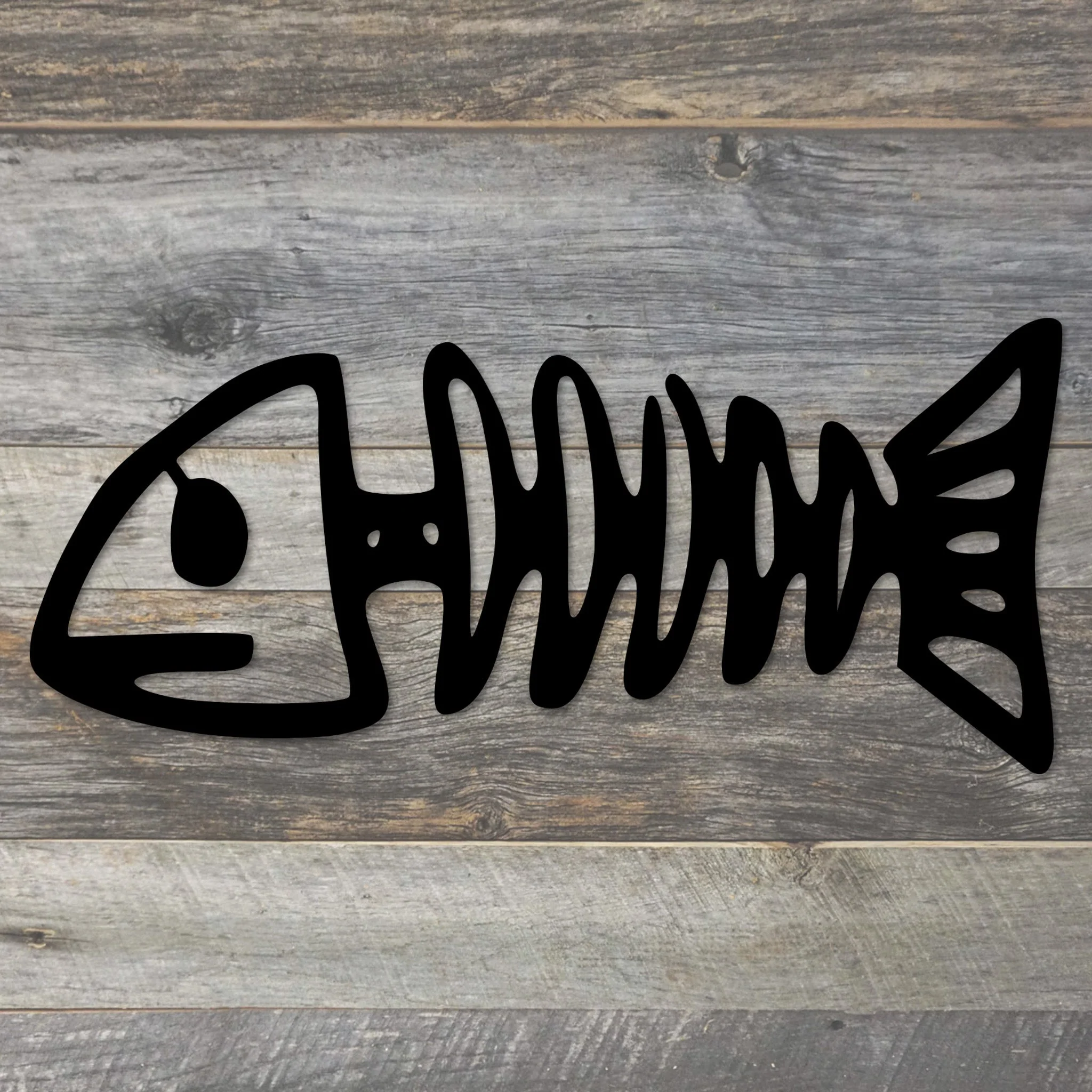 Metal Fishbones Wall Art - Omega Custom Fabrication LLC
