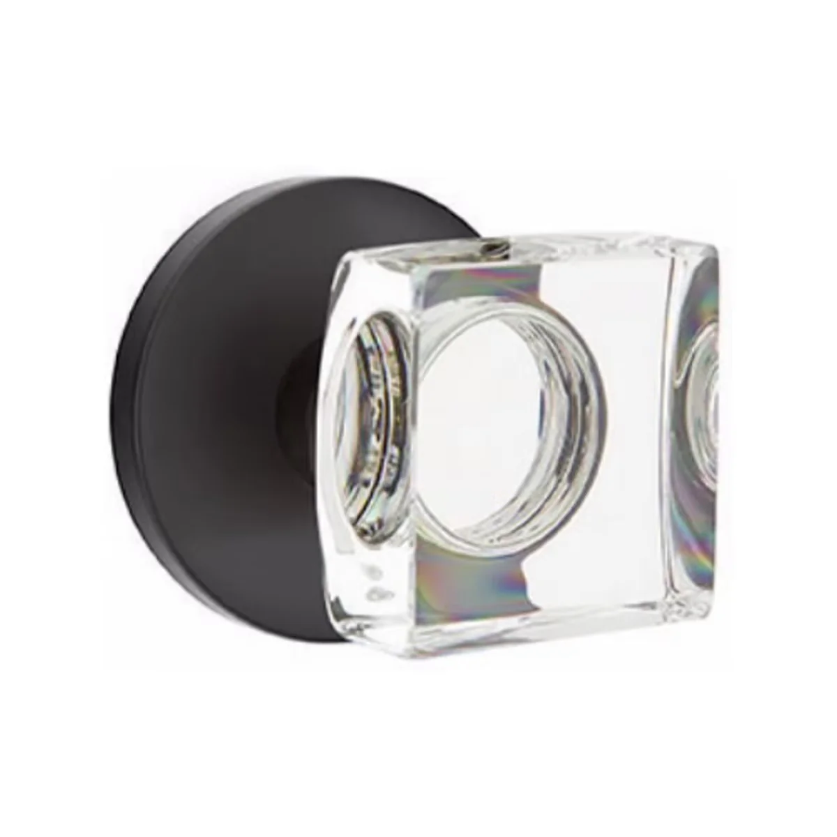 MODERN SQUARE GLASS (MSC) PASSAGE (HALL/CLOSET) KNOB WITH 2-3/8