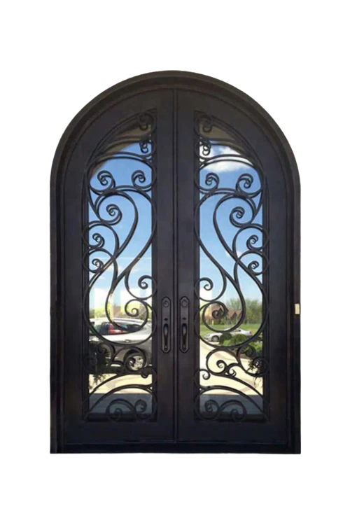 Santorini Arched Iron Door - Omega Custom Fabrication LLC