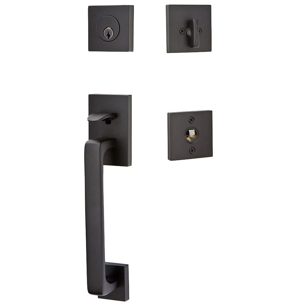 BADEN FLAT BLACK (US19) HANDLESET SINGLE-CYLINDER [4820] W/ 2-3/8