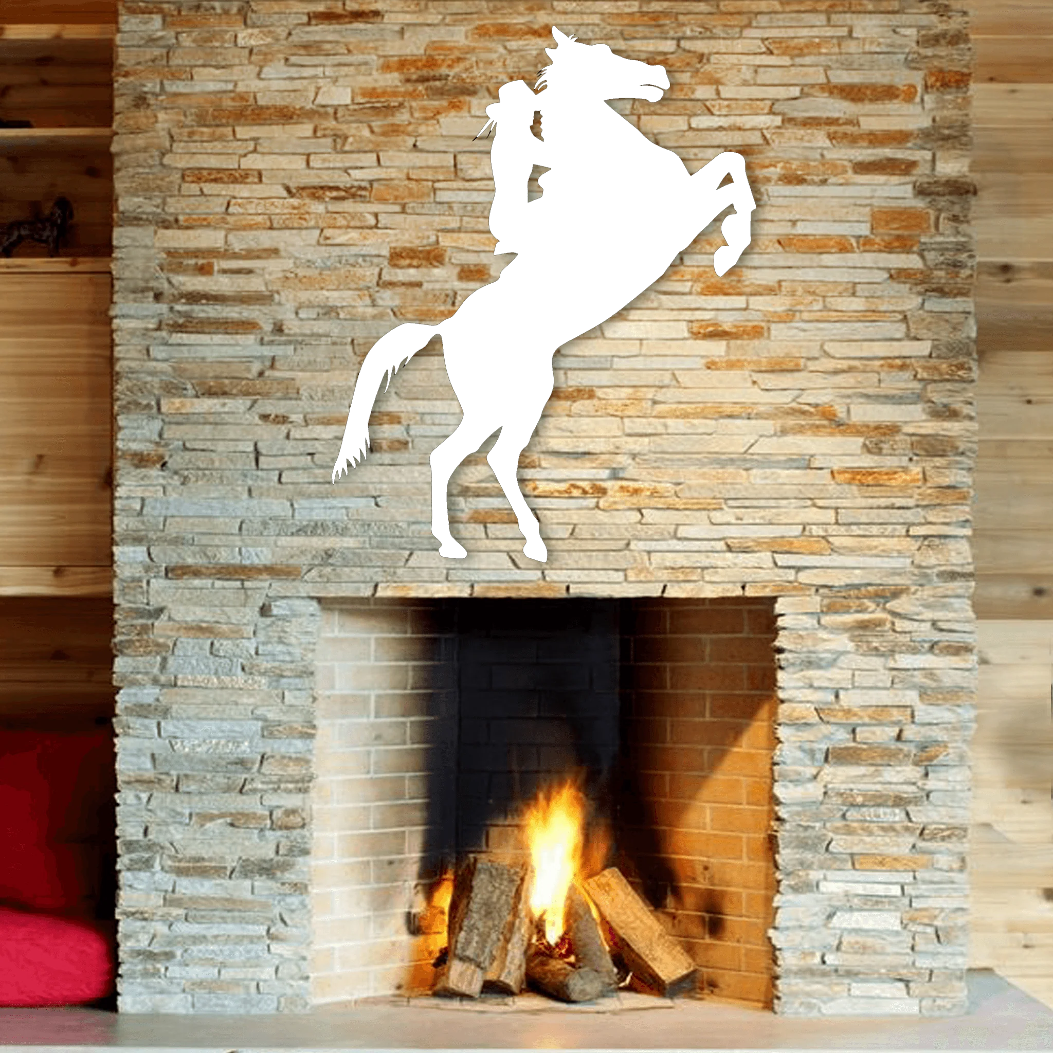 Cowgirl Metal Wall Art - Omega Custom Fabrication LLC