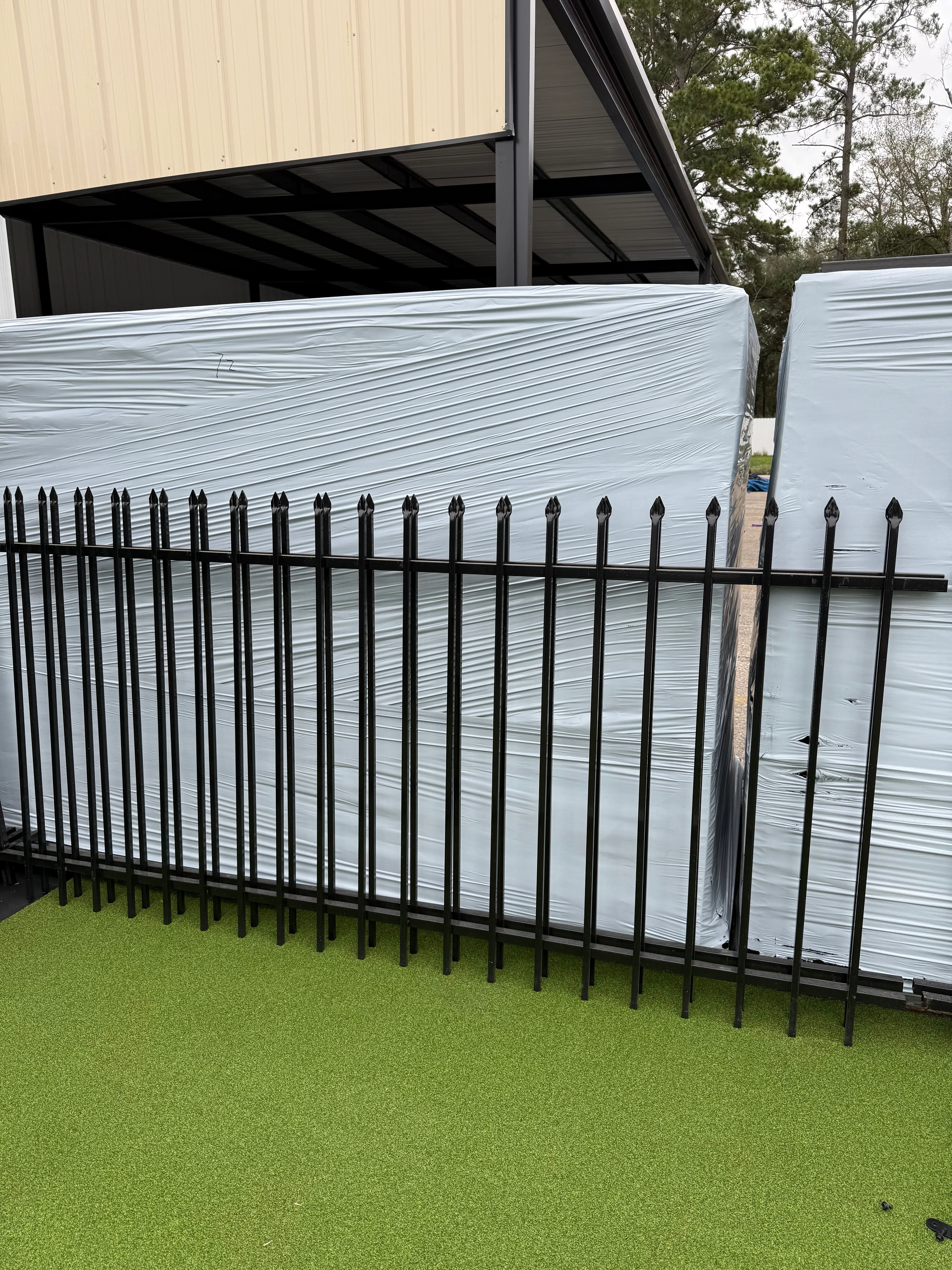 2 Rail Metal Fence Pressed Point Powder Coated Pickets 5/8 - Omega Custom Fabrication LLC