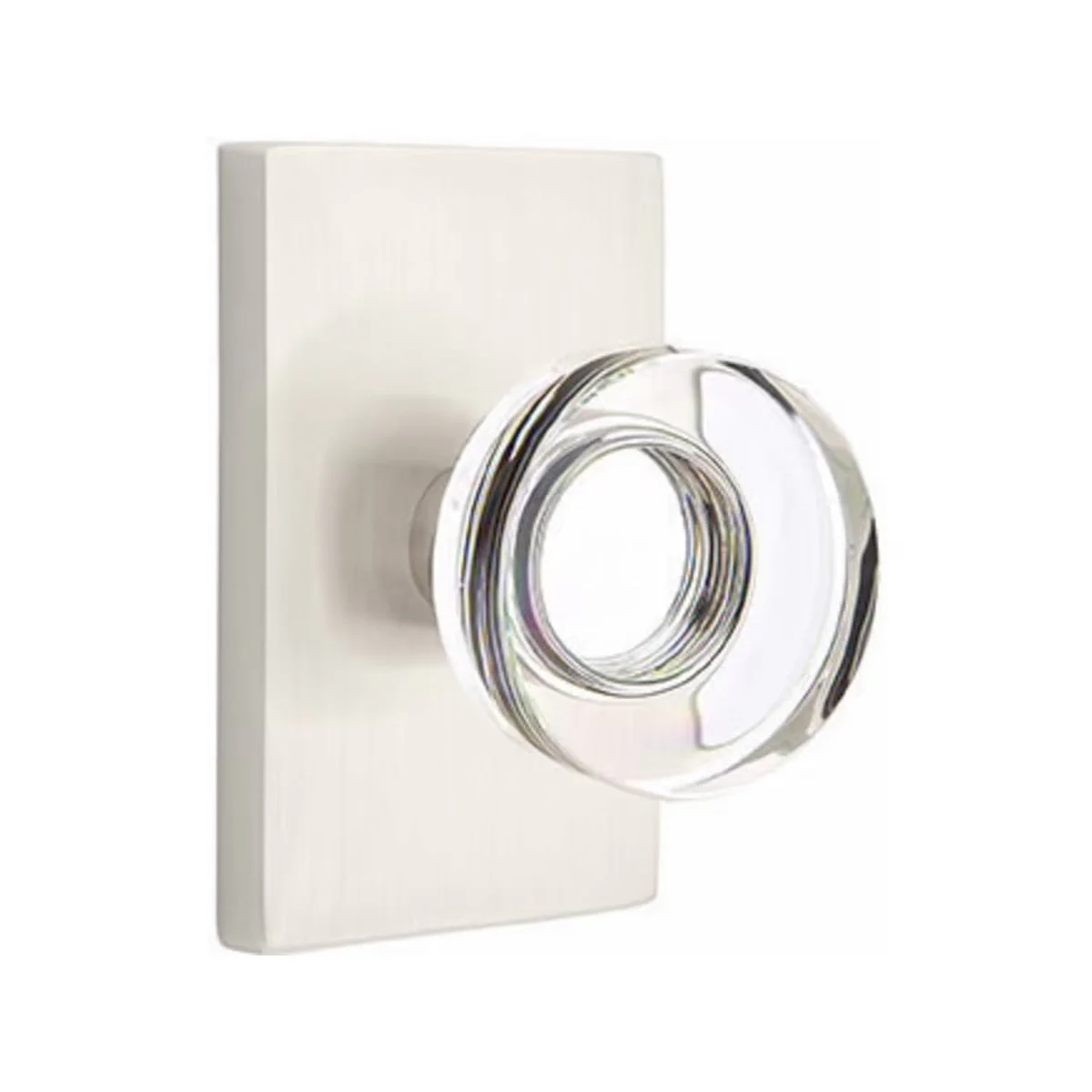 MODERN DISC GLASS (MDC) PRIVACY (BED/BATH) KNOB WITH 2-3/8