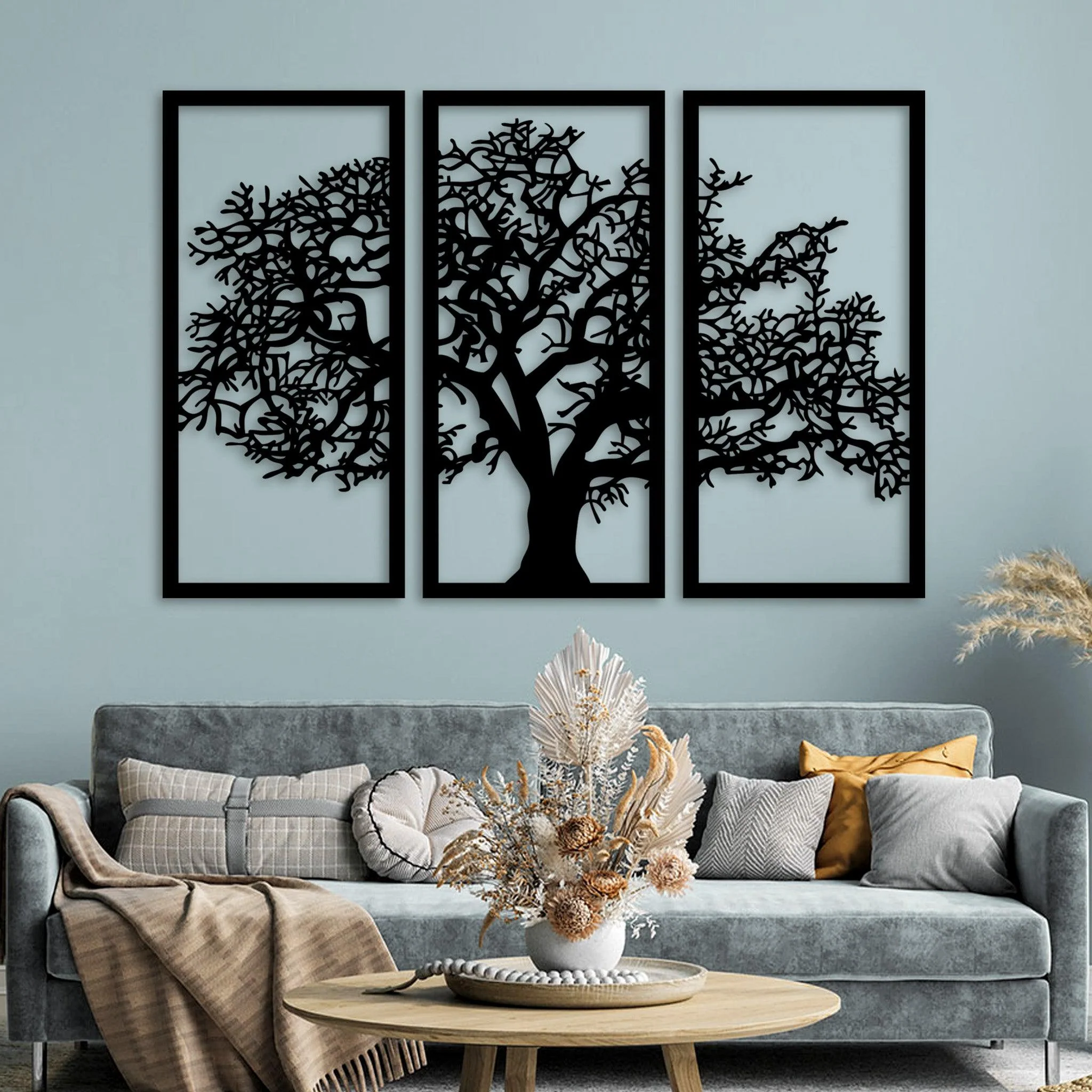 Tree Panels Metal Wall Art - Omega Custom Fabrication LLC