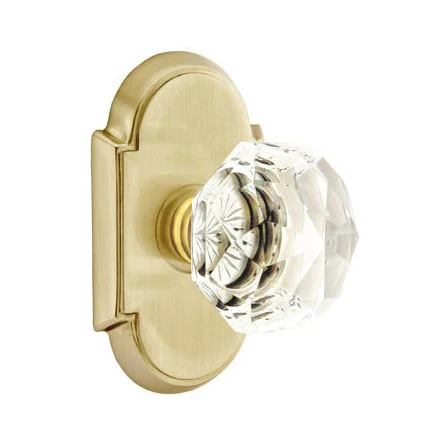 DIAMOND GLASS (CK) PRIVACY (BED/BATH) KNOB WITH 2-3/8
