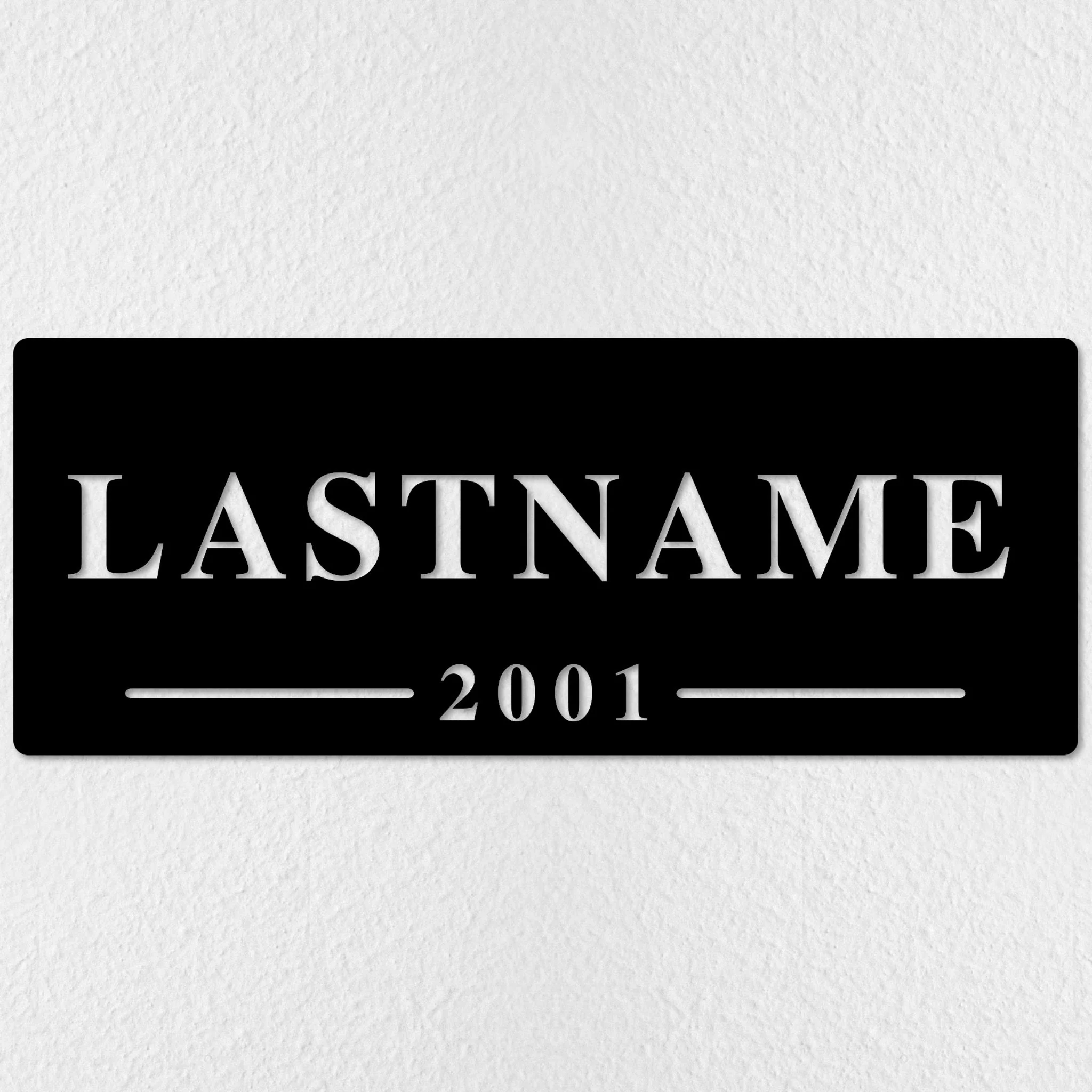 Custom Family Name Plate - Omega Custom Fabrication LLC