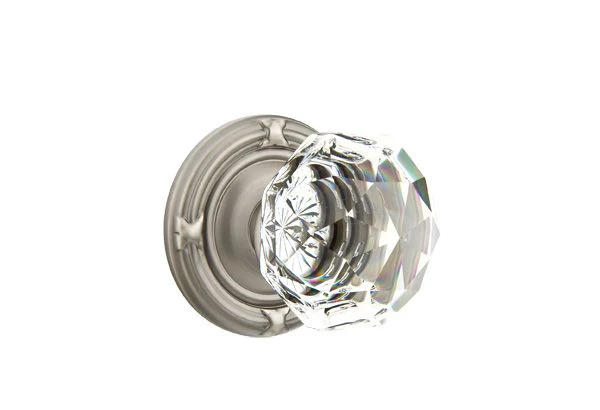 DIAMOND GLASS (CK) PRIVACY (BED/BATH) KNOB WITH 2-3/8