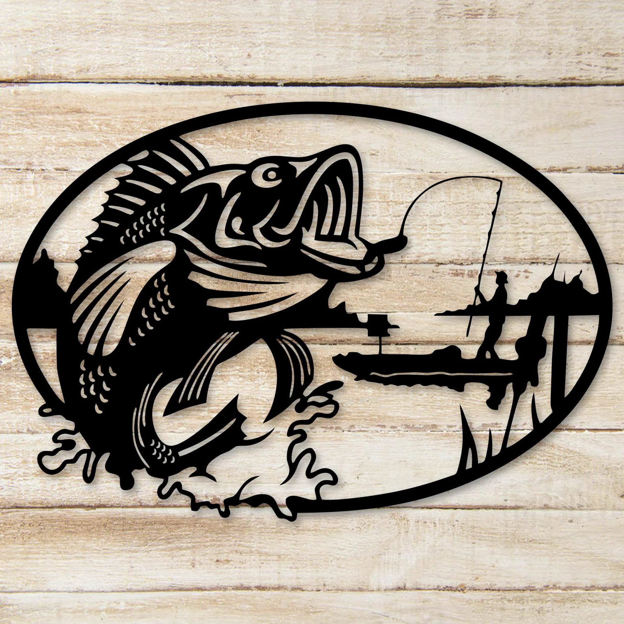Metal Fishing Wall Art - Omega Custom Fabrication LLC