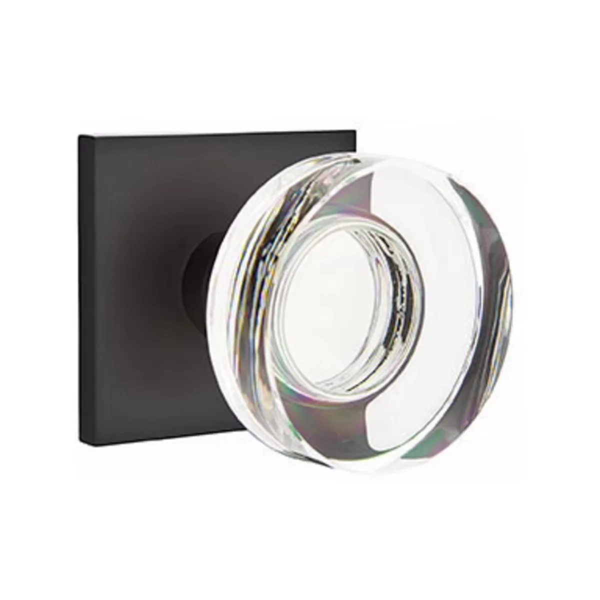 MODERN DISC GLASS (MDC) PASSAGE (HALL/CLOSET) KNOB WITH 2-3/8