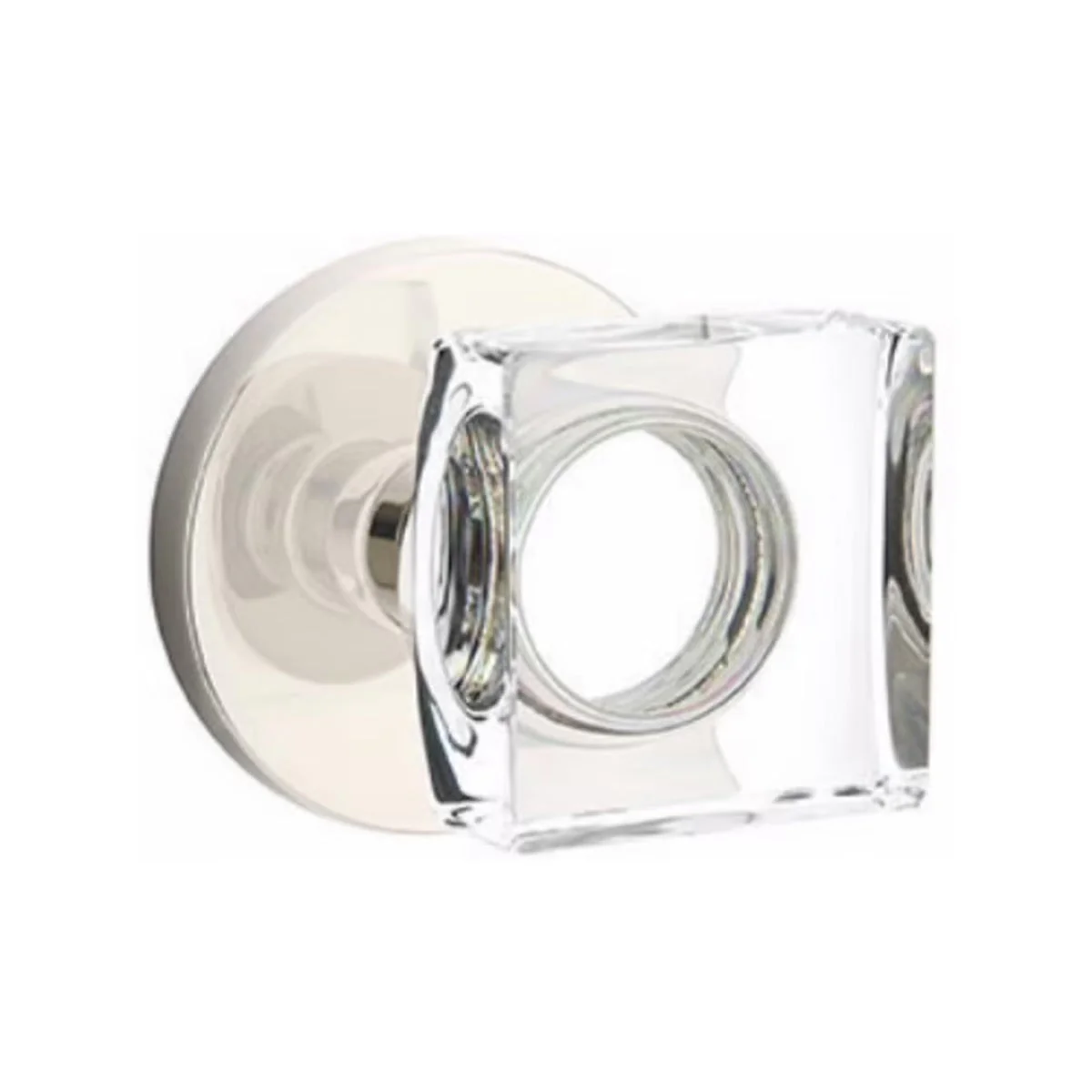 MODERN SQUARE GLASS (MSC) PRIVACY (BED/BATH) KNOB WITH 2-3/8