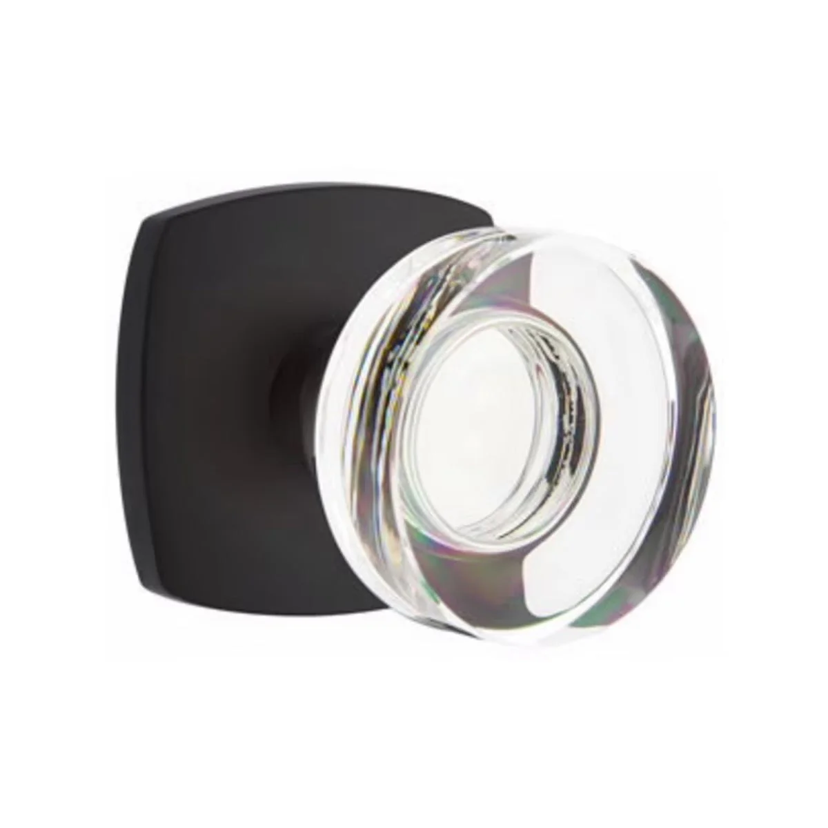 MODERN DISC GLASS (MDC) PRIVACY (BED/BATH) KNOB WITH 2-3/8