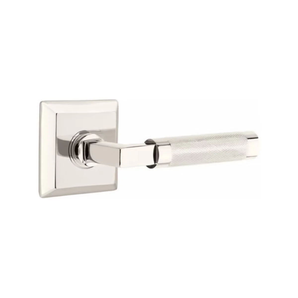 L-SQUARE KNURLED (LS.KN) PRIVACY (BED/BATH) LEVER WITH 2-3/8