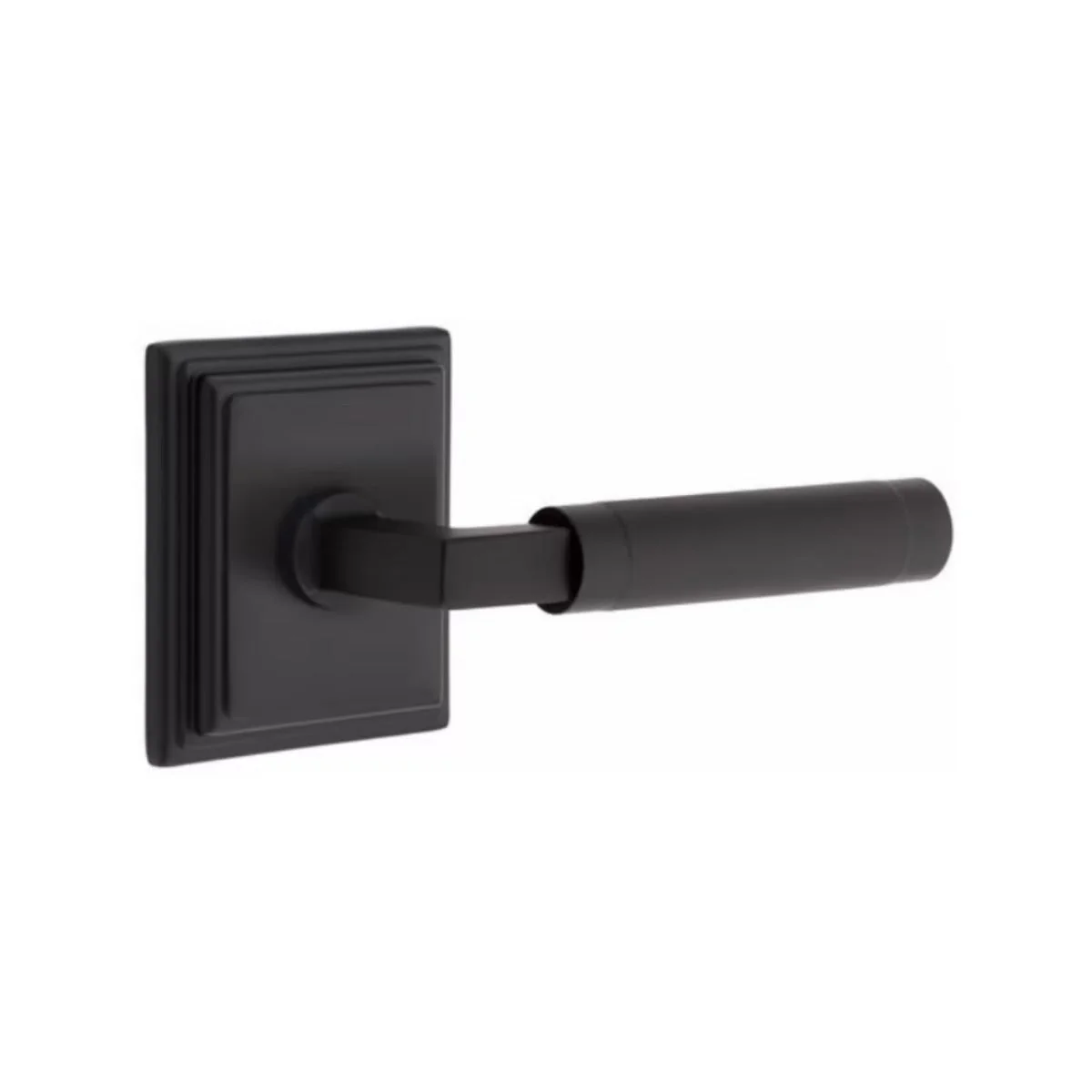 L-SQUARE KNURLED (LS.KN) PRIVACY (BED/BATH) LEVER WITH 2-3/8