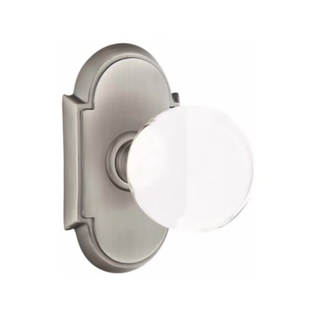 BRISTOL GLASS (BL) DUMMY (PAIR) KNOB WITH TRADITIONAL ROSETTE - Omega Custom Fabrication LLC
