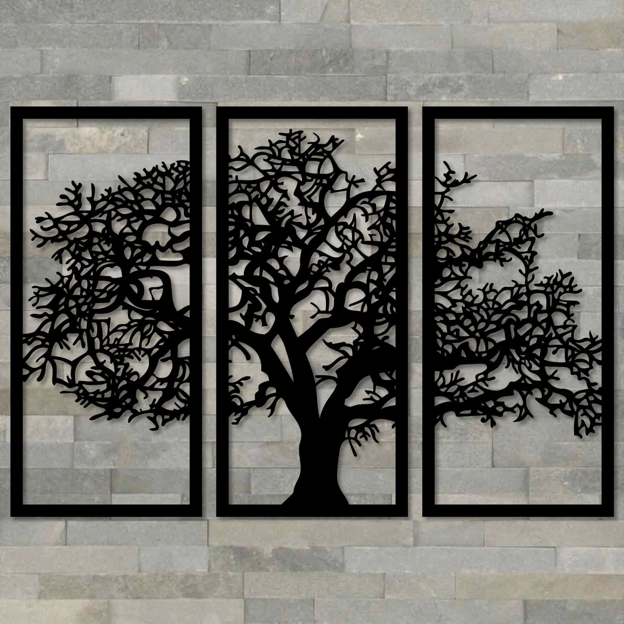 Tree Panels Metal Wall Art - Omega Custom Fabrication LLC
