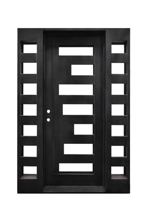 Metro Grid Single Iron Door - Omega Custom Fabrication LLC